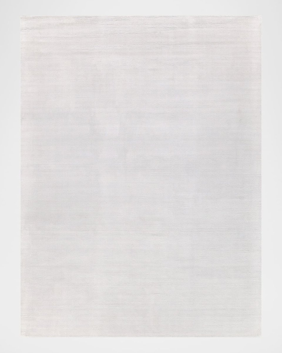 Pavia Hand-Loomed White Rug, 6' x 9'